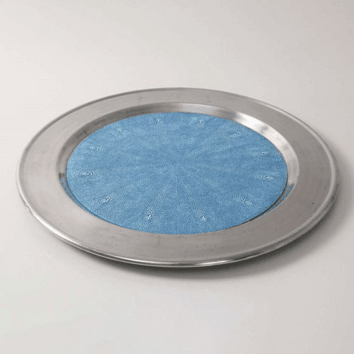Image showing the Duchess Serving Tray, D53cm, Blue Shagreen product.