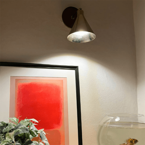 Image showing the Cone Wall Light, H13.5cm, Brass product.