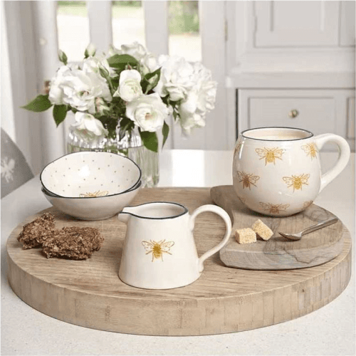 Image showing the Bees Nibble Bowl, Stoneware product.