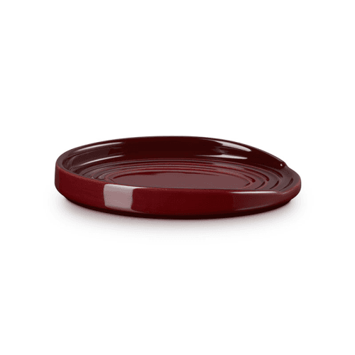 Image showing the Stoneware Oval Spoon Rest, Garnet product.