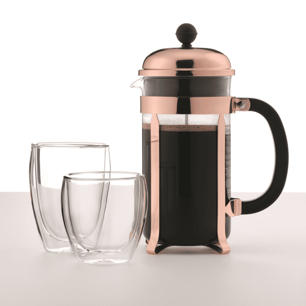 Chambord 8 cup coffee maker, 1 litre, Copper