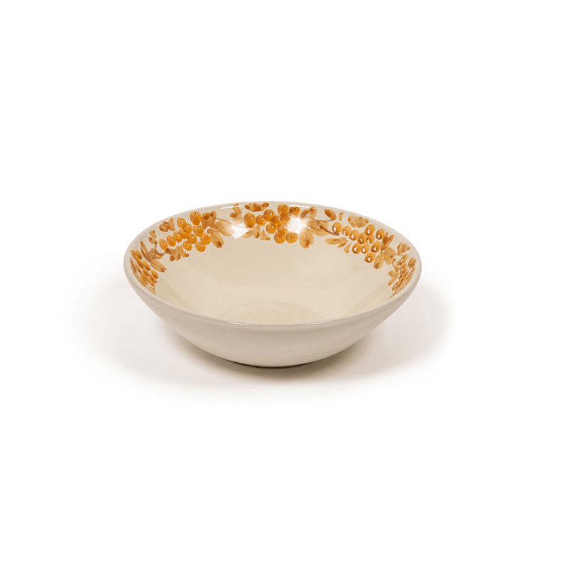 Vine Bowl, D23cm, Tan and Mustard