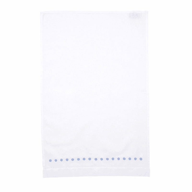 Dots Hand Towel, 38 x 58cm, White/Blue