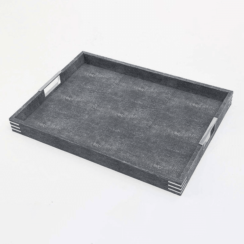 Chandler Rectangular Drinks Tray, 54 x 40 cm, Charcoal Grey