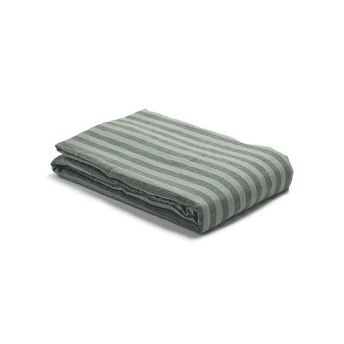 Image showing the Pembroke Stripe Duvet Cover, King, Pine Green product.