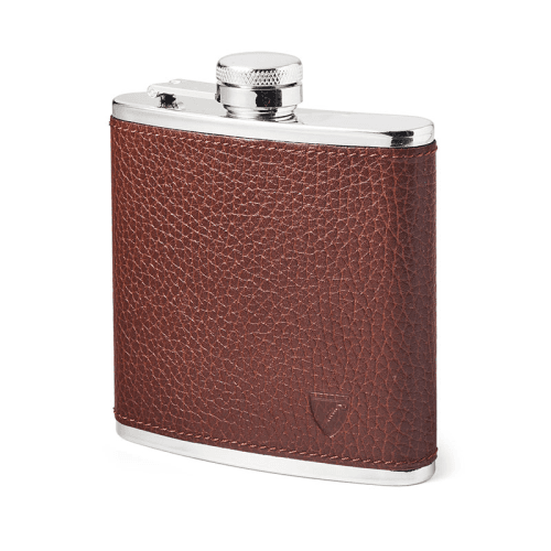 Image showing the Classic Hip Flask, H11.5 x W9.5cm, Tobacco product.