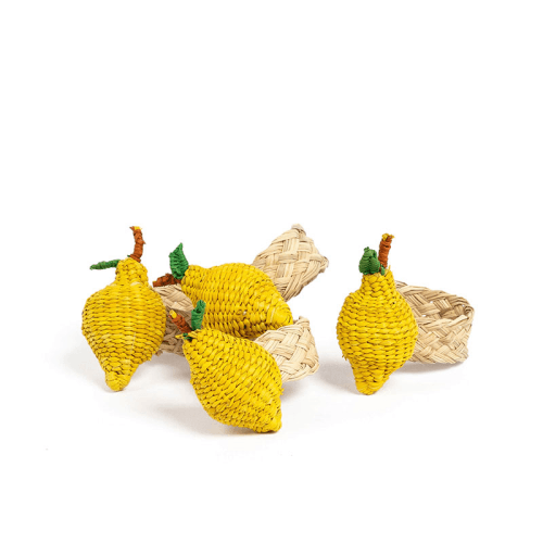 Image showing the Lemon Set of 4 Napkin Rings product.
