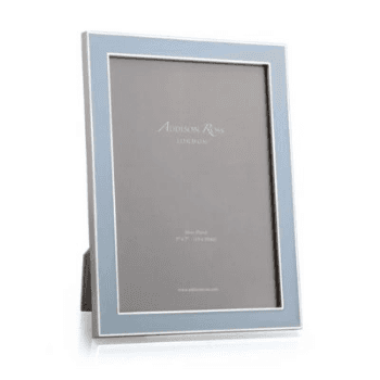 Image showing the Photo Frame, Enamel & Silver, Powder Blue, 4 x 6" product.
