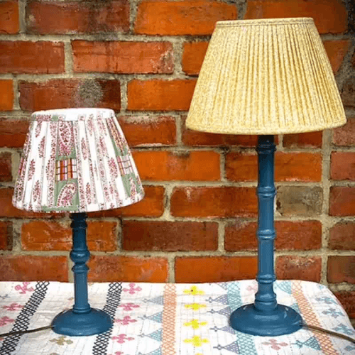 Image showing the Tall Truncus Lacquered Hand Carved Lamp Base, Stiffkey Blue, 40cm product.