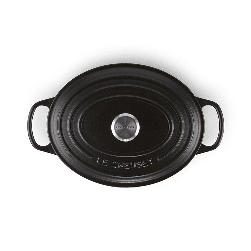 Signature Cast Iron Oval casserole, 29cm - 4.7 litre, Satin Black