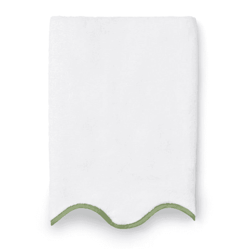 Image showing the Amelia Scalloped Hand Towel, Asparagus product.