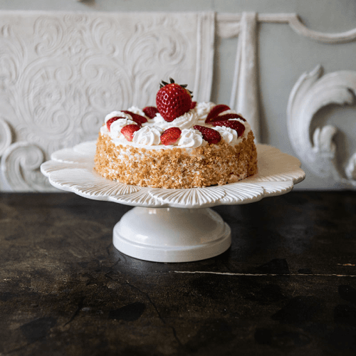 Image showing the Laguna Cake Stand, H9 x L27cm x W27cm, Linen product.