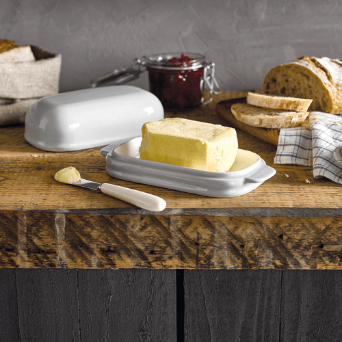 Image showing the James Martin Cook Butter Box, Soft Grey product.