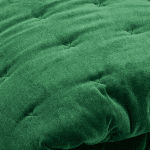 Image showing the Velvet Double / King Quilt, Emerald Green product.