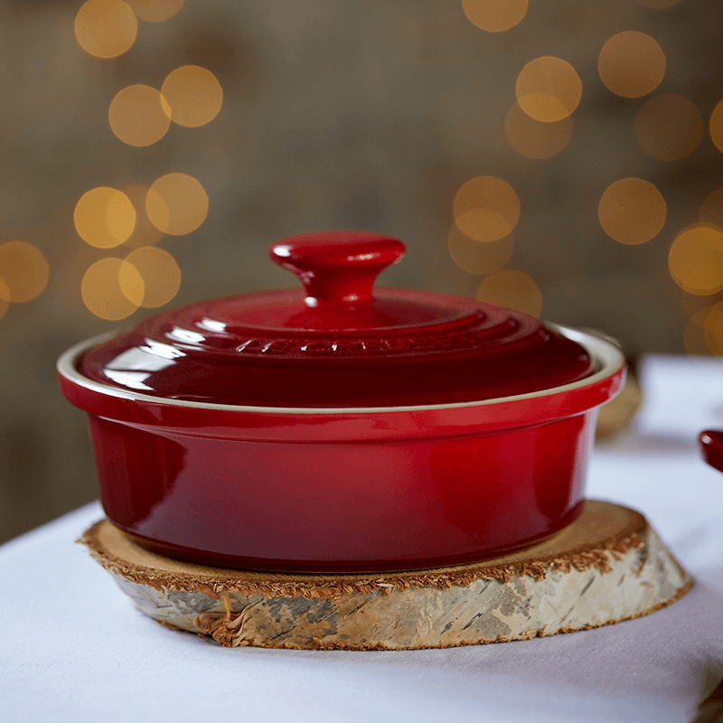 Stoneware Camembert baker, 18cm, Cerise