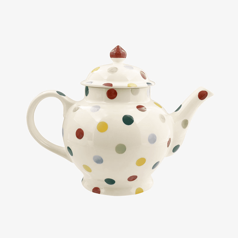 Polka Dot Teapot, 1.6l, Cream