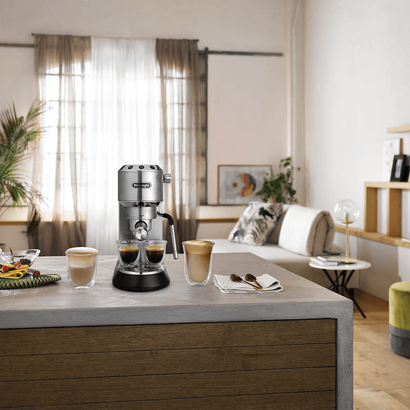 Dedica Arte Manual Coffee Machine, Silver