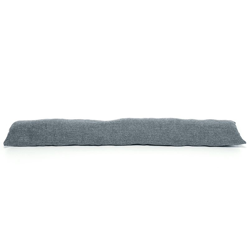 Tweed Draught Excluder, 16 x 80cm, Herringbone Blue Moon