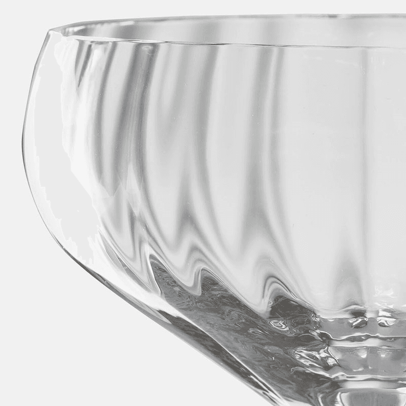 Pembroke Set of 4 Champagne Coupes, Clear