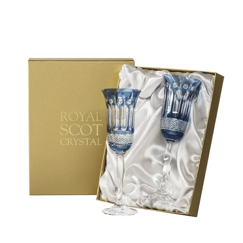 Image showing the Belgravia Set of 2 Champagne Flutes, 180ml, Blue product.
