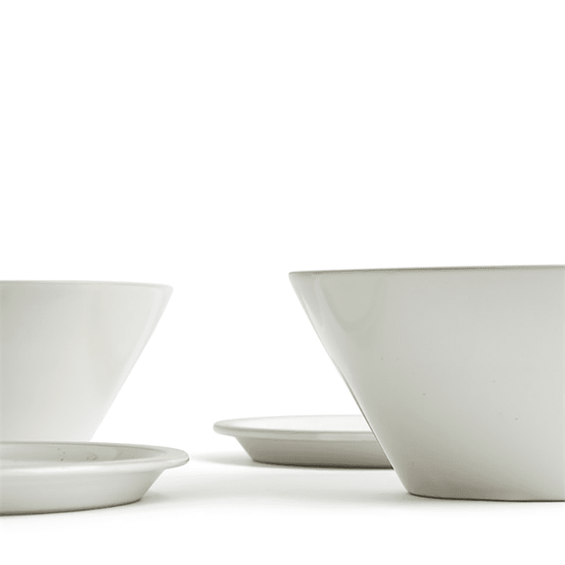 Urban Dining 4 Piece Bowl and Plate Set, D16cm, White