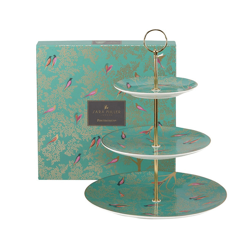 Chelsea Collection 3 tier cake stand, Turquoise