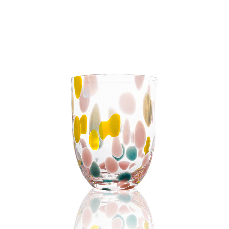 Big Confetti Set of 6 Tumblers, 200ml, Rosa, Yellow & Turquoise