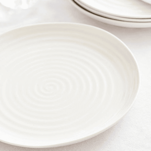 Image showing the Ceramics Set of 4 dinner plates, 27cm, White product.
