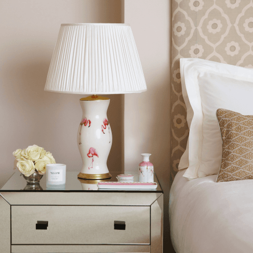 Image showing the Lamp Base, The Pink Ladies, Ivory, 33 x 15cm product.