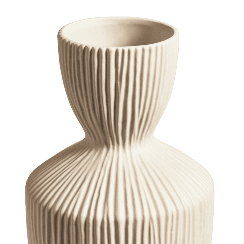 Crispa Vase, H15cm, Off White