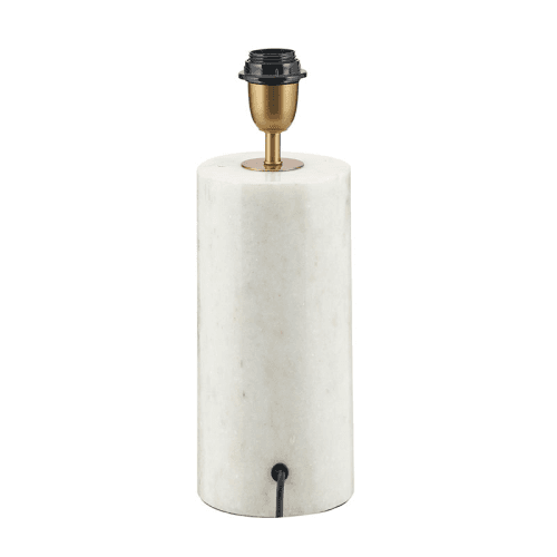 Image showing the Kiorini Table Lamp Base, H35cm, White Marble product.