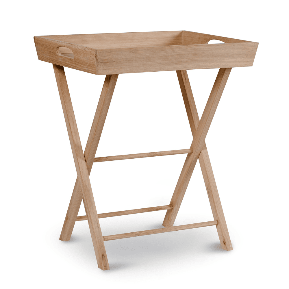 Hambledon Butlers tray and stand, H70 x W58 x D45cm, Oak