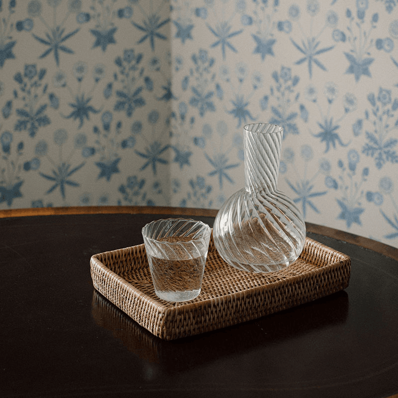 Rippled Carafe, 20cm, Clear
