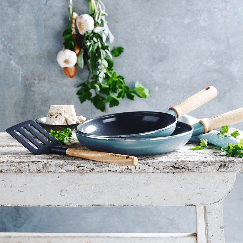 Mayflower Non-Stick Frying Pan Set with Spatula, Blue