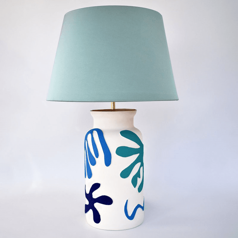 Can Can Table Lamp, H36cm, Blue