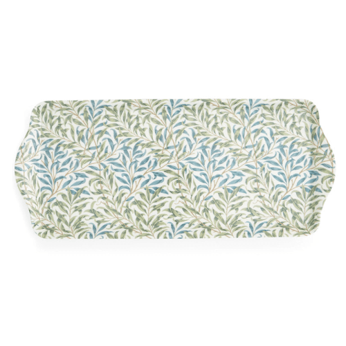 Image showing the Morris & Co Willow Bough Sandwich Tray, 38.5 x 16.5cm, Sage Green product.