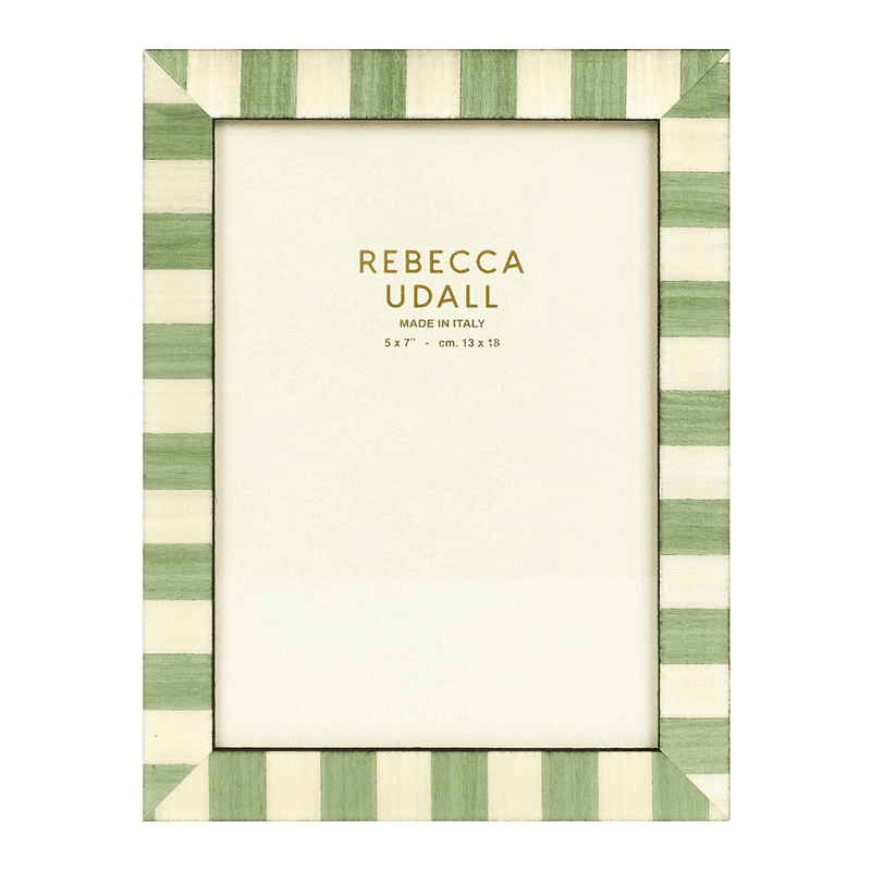 Delilah Stripe Photo Frame, 5x7", Pistachio