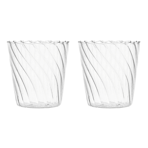 Image showing the Rippled Pair of Tumblers, 9cm, Clear product.