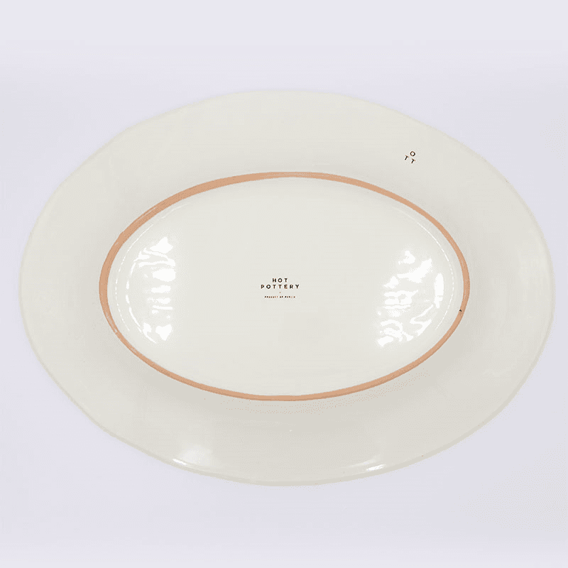 Splatter Serving Platter, 44cm, Burnt Orange