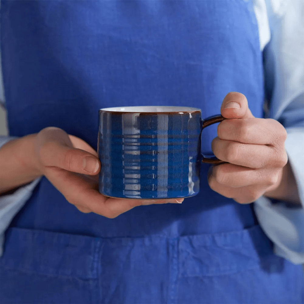 Imperial Blue Ridged Mug