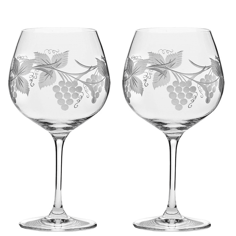 Grapevine Set of 2 Gin Glasses, 610ml, Clear
