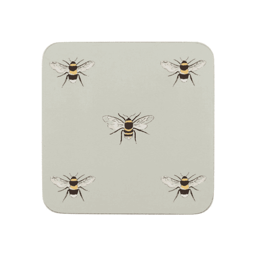 Image showing the Bees Set of 4 coasters, 10.5 x 10.5cm product.