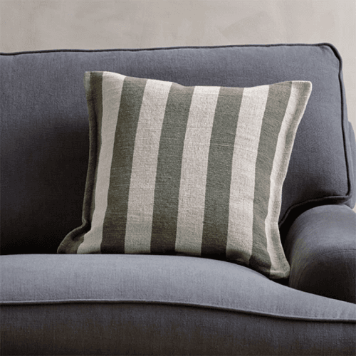 Image showing the Kobbari Jute & Cotton Cushion Cover, 50 x 50cm, Moss Green product.