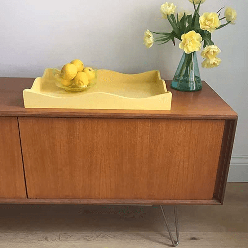 Scalloped Tray Citron Yellow Scalloped Tray Citron Yellow