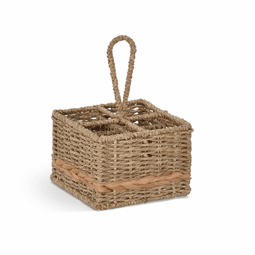 Image showing the Bayford Woven Cutlery Caddy, Natural product.