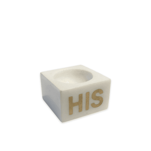 Image showing the His Egg Cup, L5.5 x W5.5 x H3.5cm, White product.