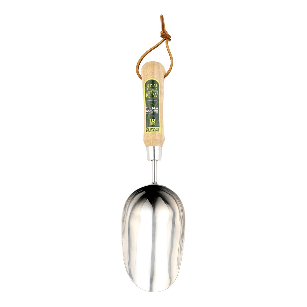 Soil scoop, H33.5 x W9cm, Natural/Silver