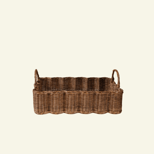 Image showing the Mini Wavy Tray, Teak product.
