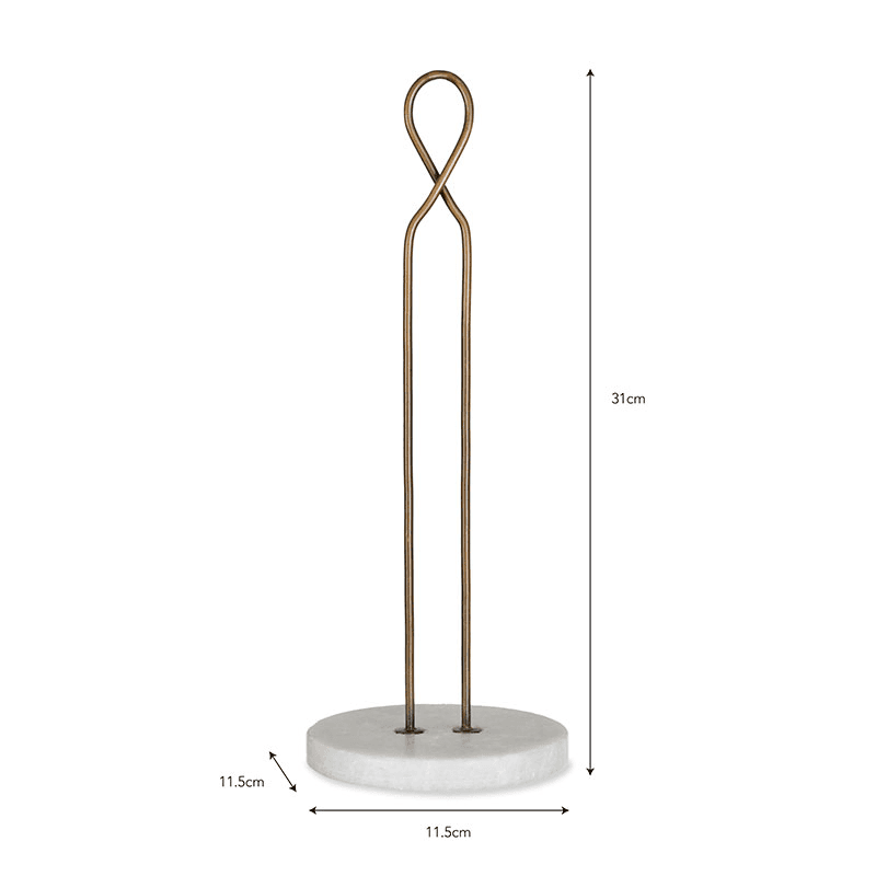 Brompton Kitchen Roll Holder, Marble
