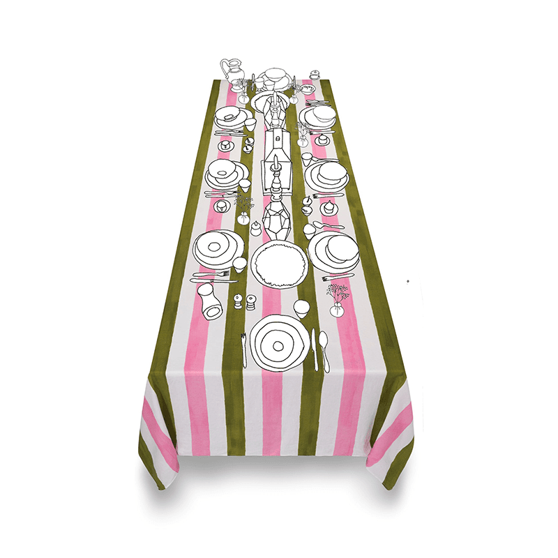 Stripes Tablecloth, L165 x W380cm, Multi